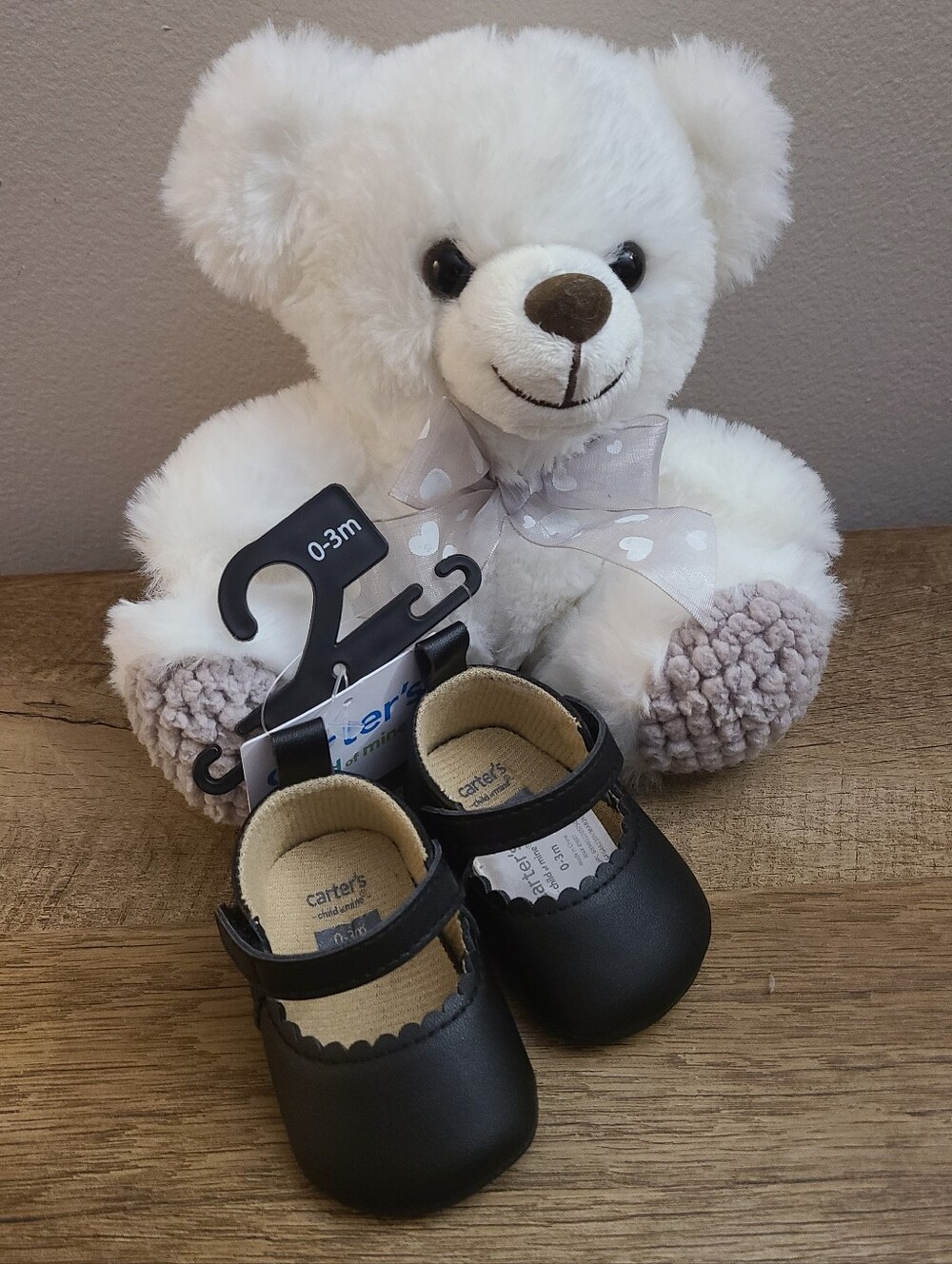 🌟 Carter's Infant Girls Black Mary Jane Shoes Size 0-3 Months